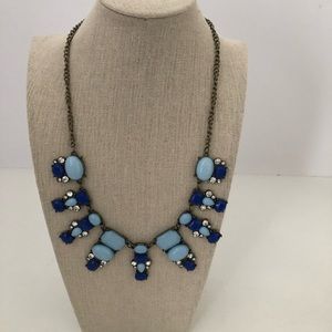 J. Crew blue jeweled necklace